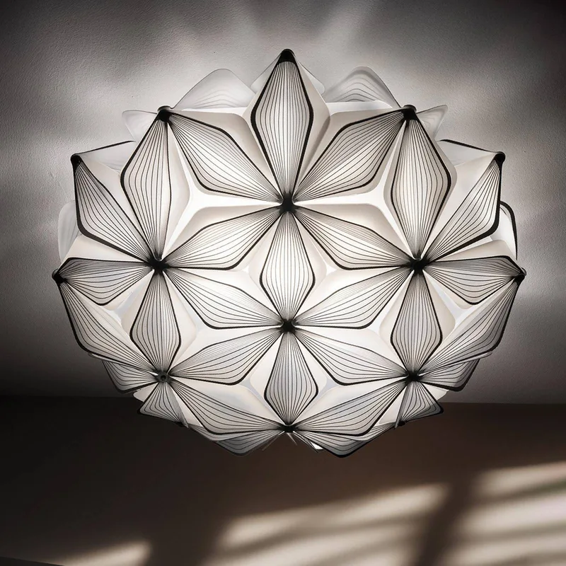Plafondlamp C'EST LA VIE, zwart, Ø 47 cm, 2-lamps, E27 by Slamp in Black, White – product photo