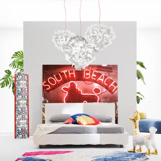 Veli Couture Medium hanglamp Ø 42cm by Slamp in White – product photo 4 of 5