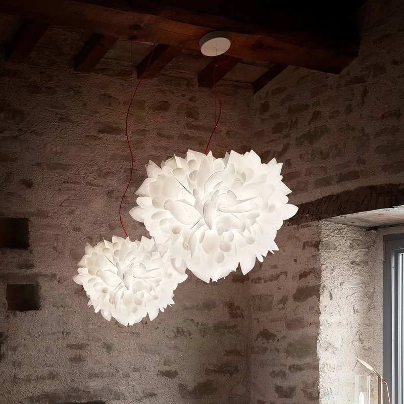 Veli Foliage hanglamp wit-rood Ø 55 cm by Slamp in White, Red – product photo 5 of 5