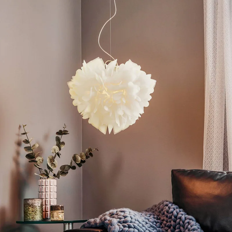 Veli Foliage hanglamp, wit-transparant, Ø 45 cm de Slamp en Blanc, Transparent – photo du produit 2 sur 5