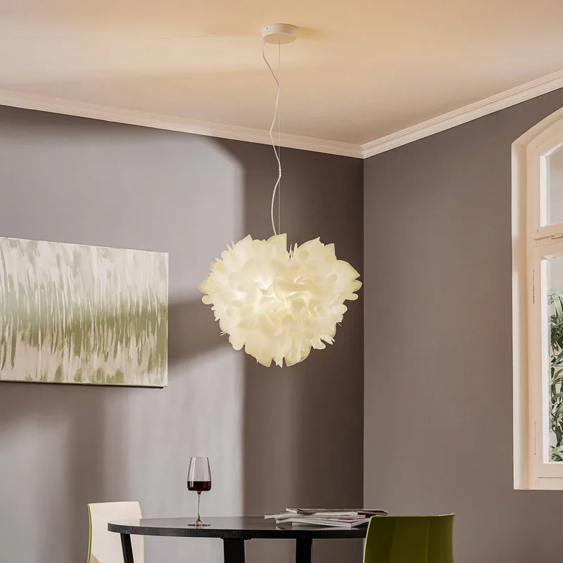 Veli Foliage hanglamp wit-transparant Ø 55 cm från Slamp i Vit, Transparent – produktbild 2 av 5