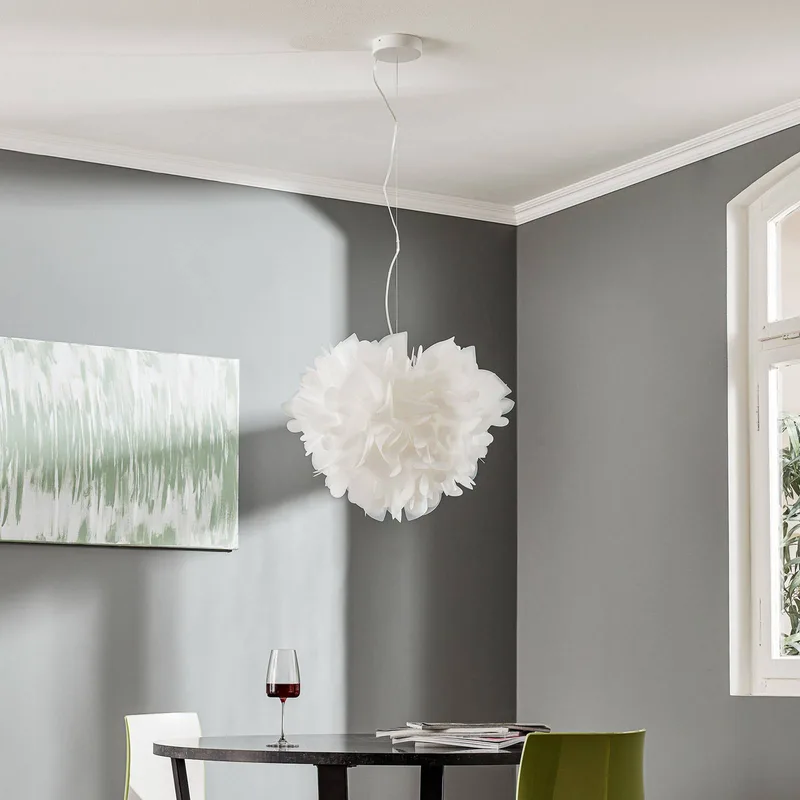 Veli Foliage hanglamp wit-transparant Ø 55 cm från Slamp i Vit, Transparent – produktbild 3 av 5