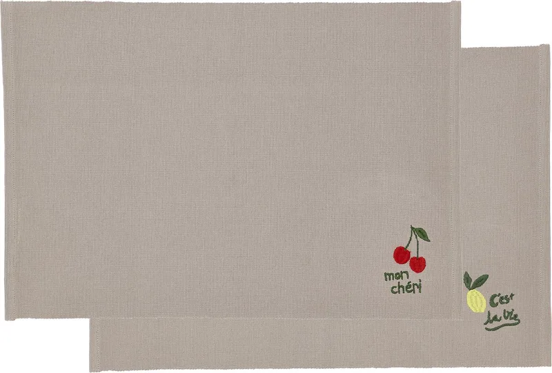 Bistro Placemat 33 x 48 cm 2 stuks by Södahl in Green – product photo