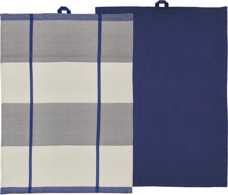 Blocks Theedoek 50 x 70 cm 2 stuks de Södahl en Royal Blue – photo du produit
