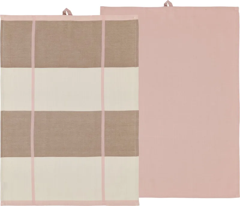 Blocks Theedoek 50 x 70 cm 2 stuks Roze by Södahl in Rose – product photo