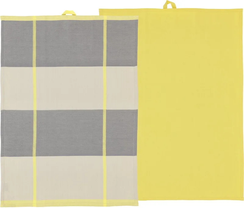 Blocks Theedoek 50 x 70 cm 2 stuks van Södahl in Yellow – productfoto