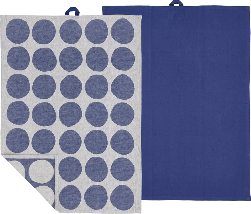 Bubbles Theedoek 50 x 70 cm 2 stuks by Södahl in Royal Blue – product photo