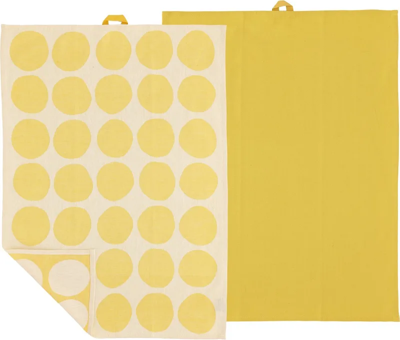 Bubbles Theedoek 50 x 70 cm 2 stuks by Södahl in Yellow – product photo