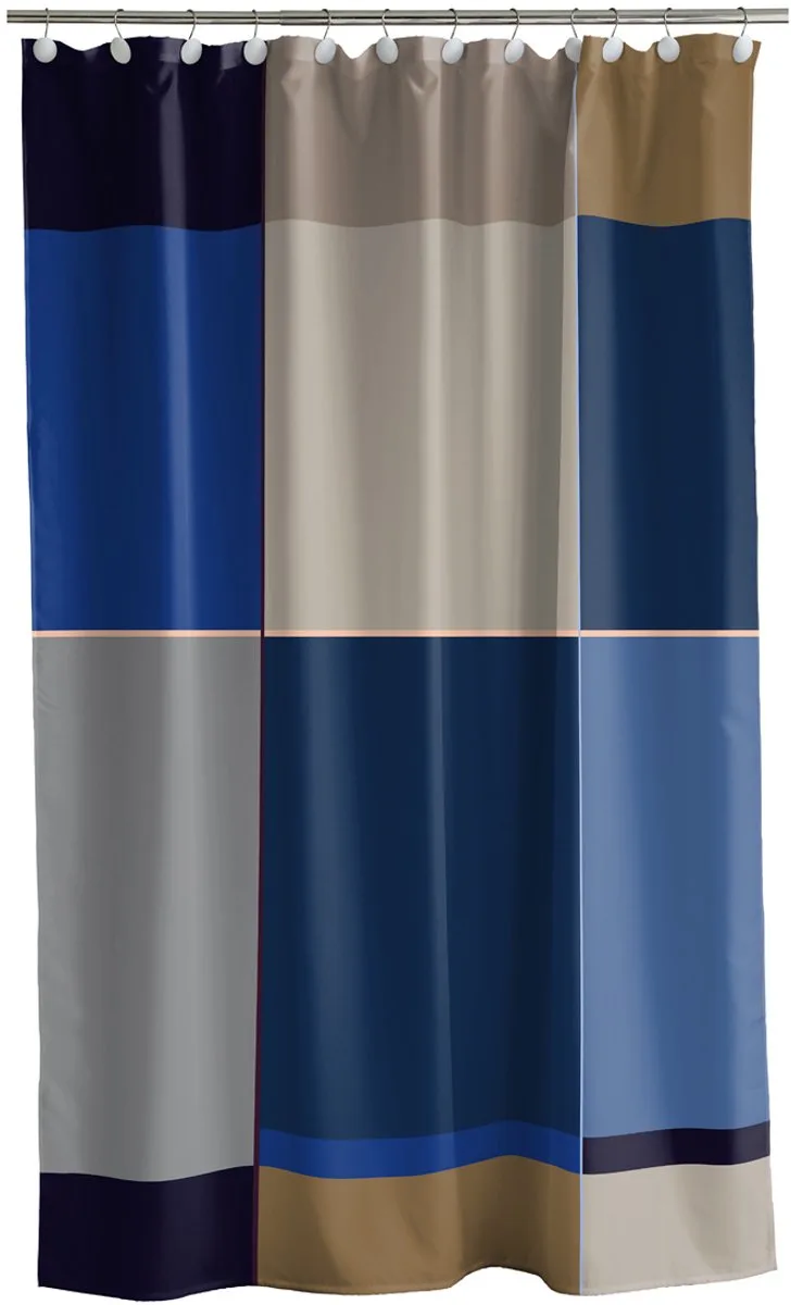 Colour Block Douchegordijn 180 x 200 cm by Södahl in Blue – product photo