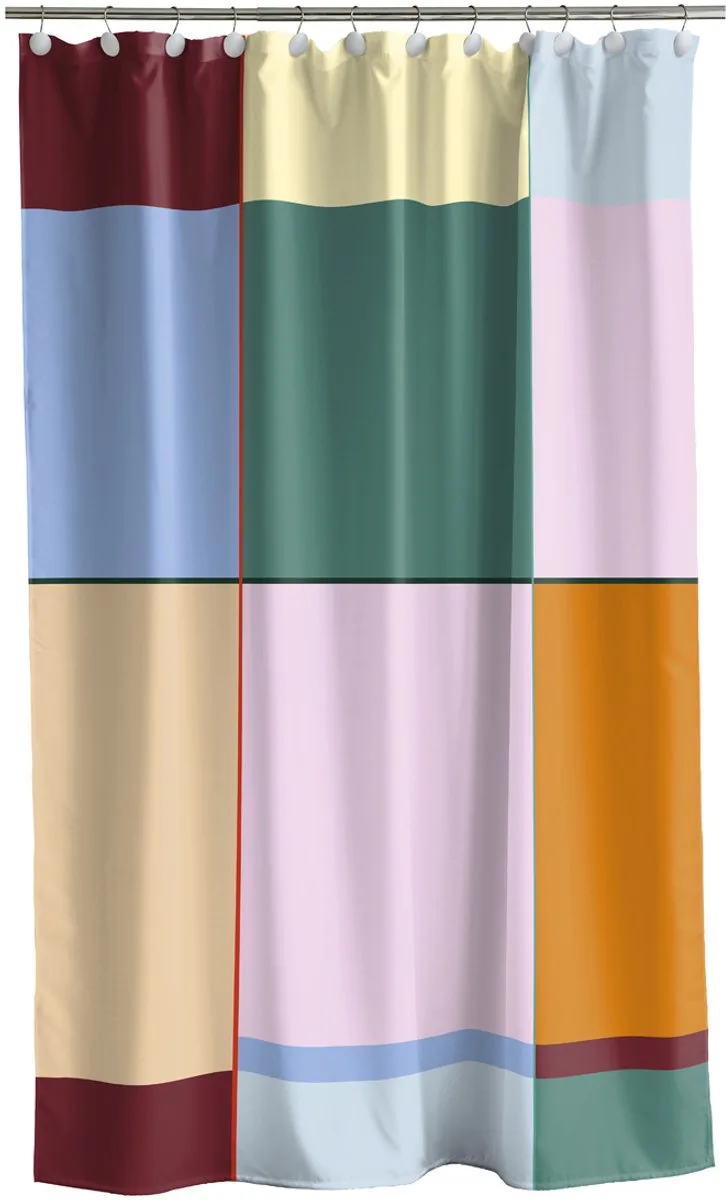 Colour Block Douchegordijn 180 x 200 cm de Södahl en Lilac – photo du produit
