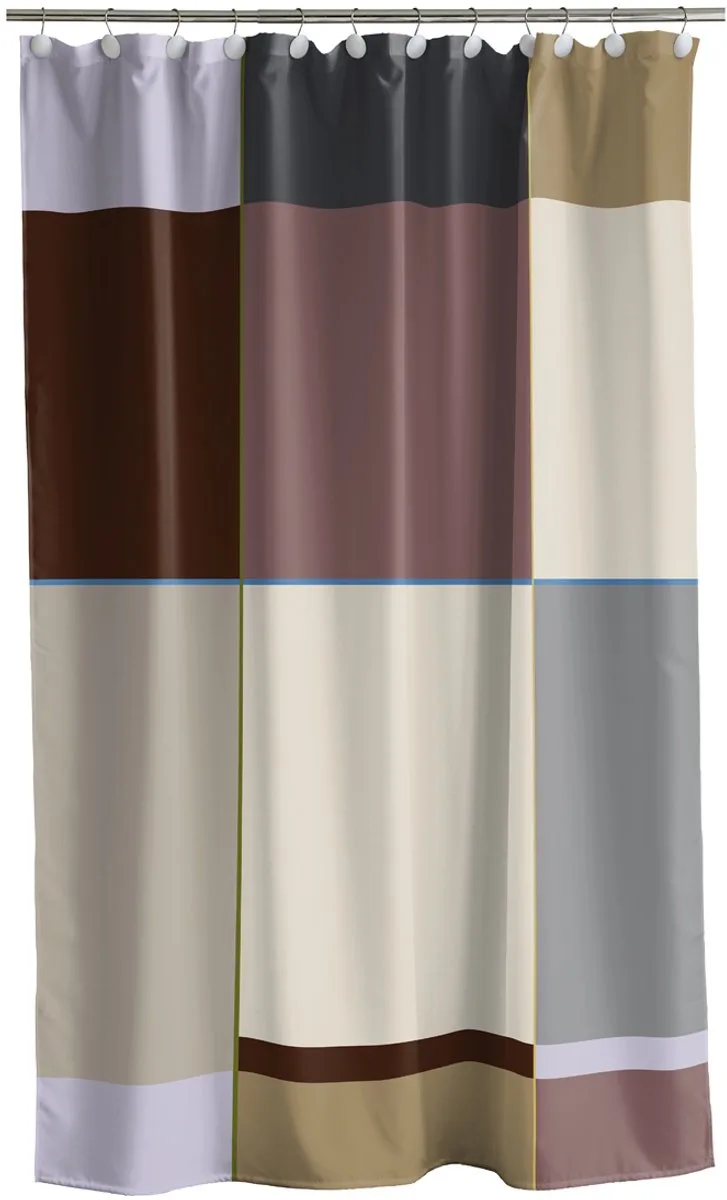 Colour Block Douchegordijn 180 x 200 cm de Södahl en Rosewood – photo du produit