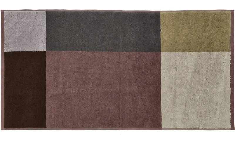 organic Colour Block Handdoek 50 x 100 cm von Södahl in Rosewood – Produktfoto