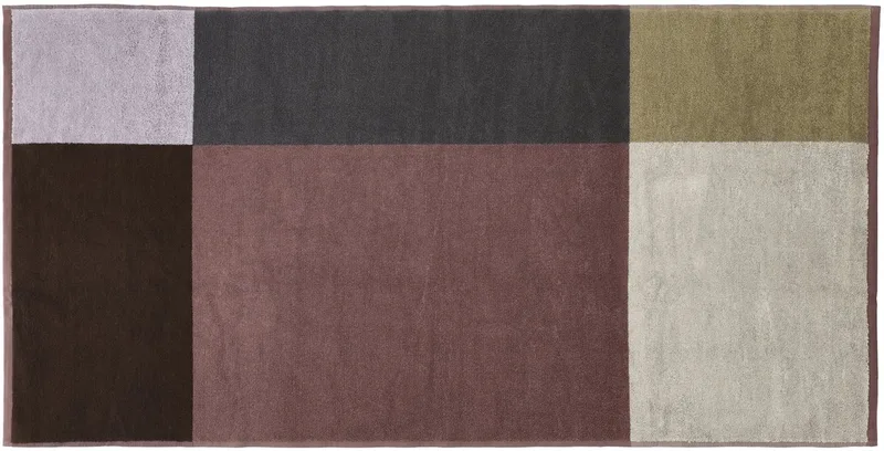 organic Colour Block Handdoek 70 x 140 cm von Södahl in Rosewood – Produktfoto