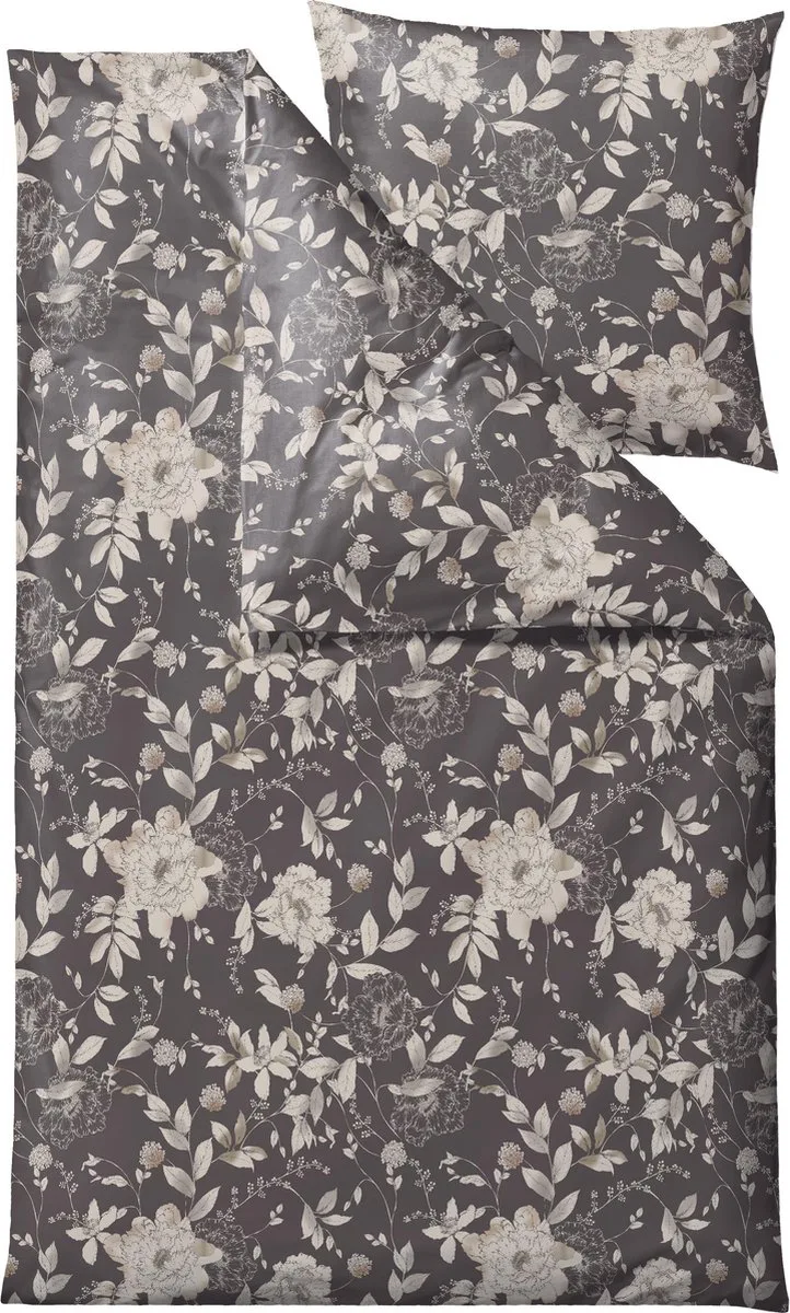organic Garden Bloom Beddengoed 135 x 200 cm by Södahl in Grey – product photo