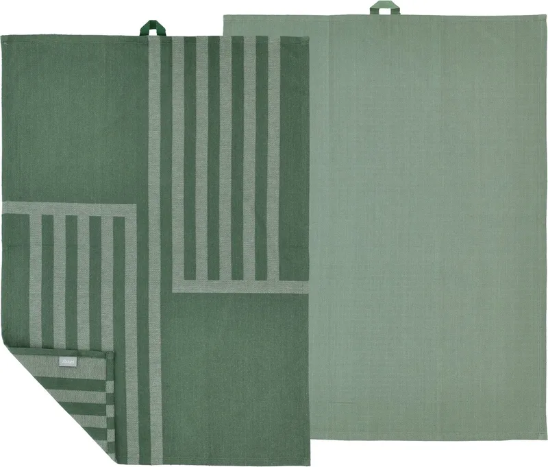 Reflection Theedoek 50 x 70 cm 2 stuks van Södahl in Pine green – productfoto