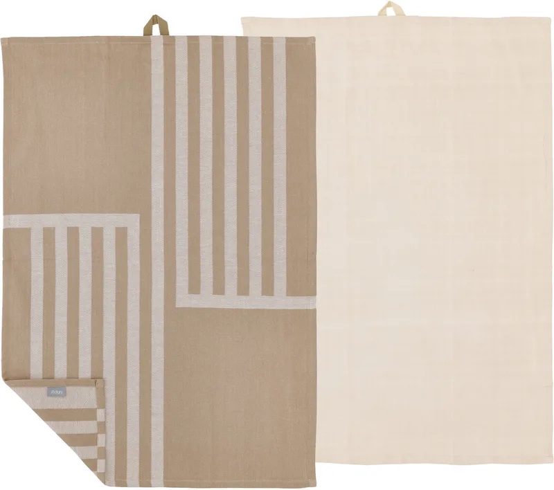 Reflection Theedoek 50 x 70 cm 2 stuks van Södahl in Warm Taupe – productfoto