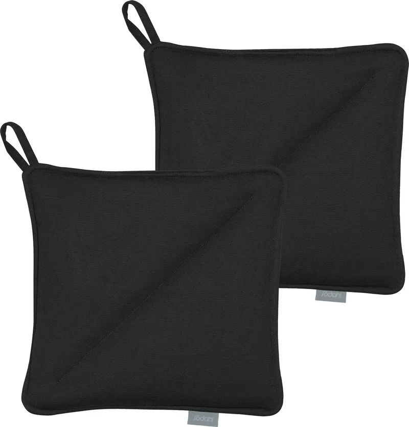 Soft Pannenlappen 20 x 20 cm 2 stuks by Södahl in Black – product photo