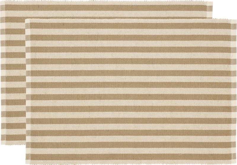 Statement Stripe Placemat 33 x 48 cm 2 stuks by Södahl in Beige – product photo