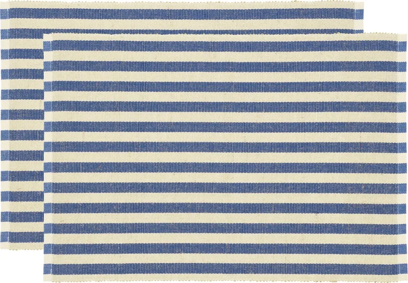 Statement Stripe Placemat 33 x 48 cm 2 stuks by Södahl in Blue – product photo