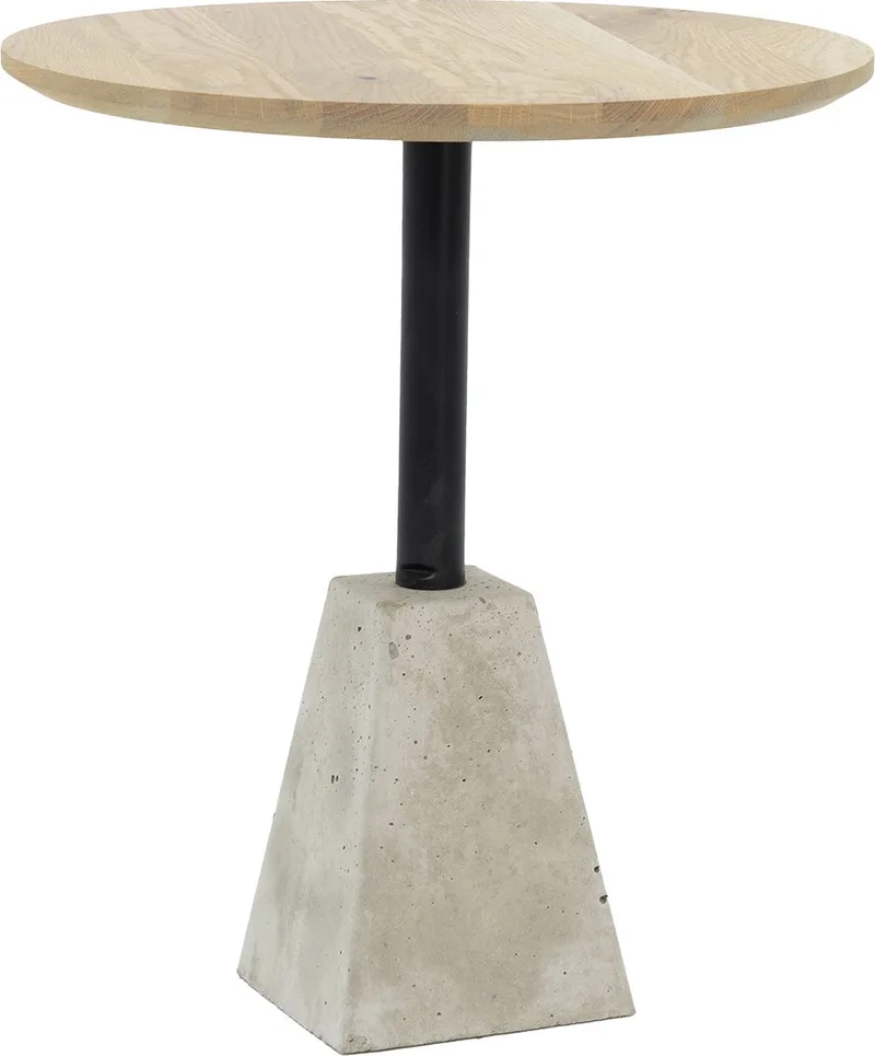 Bijzettafel Flavour - Beton / Eiken - ø 40 by Spinder Design in Natural – product photo