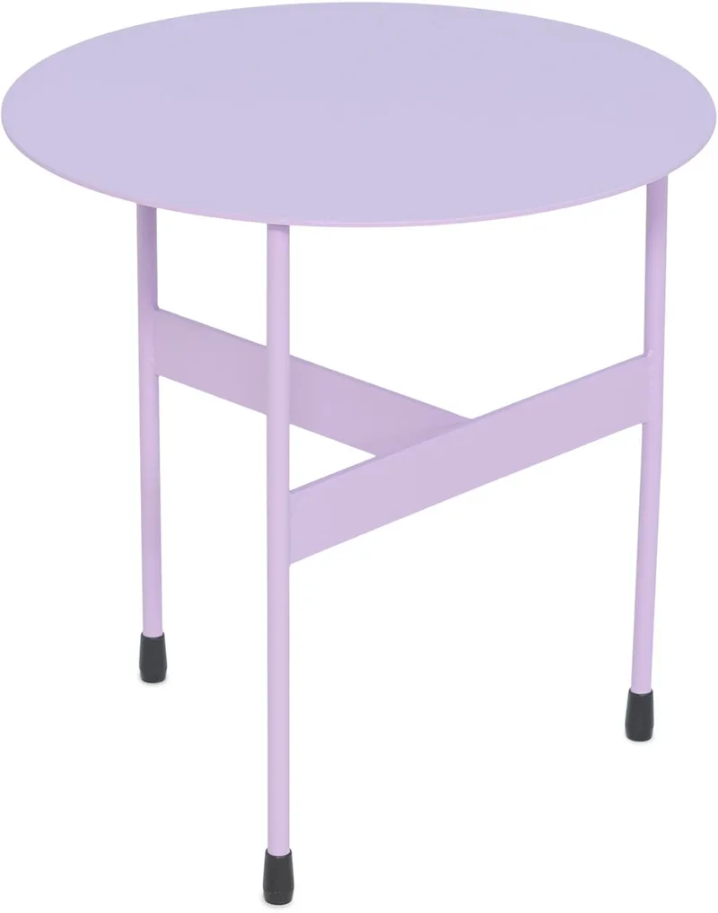 bijzettafel Mira High - Soft Lilac - Ø 45 - Staal von Spinder Design in Lila – Produktfoto