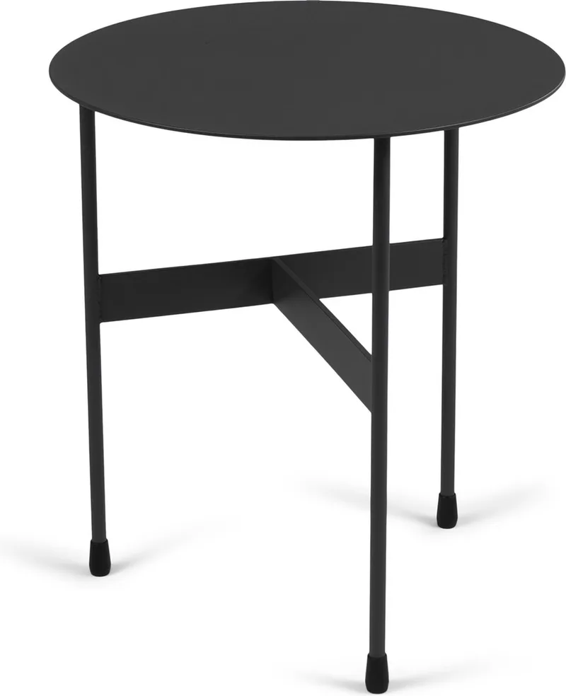 bijzettafel Mira Low - Ø 40 - Staal von Spinder Design in Schwarz – Produktfoto