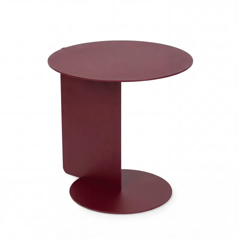 bijzettafel Salsa - Ø 40 - Staal by Spinder Design in Burgundy – product photo