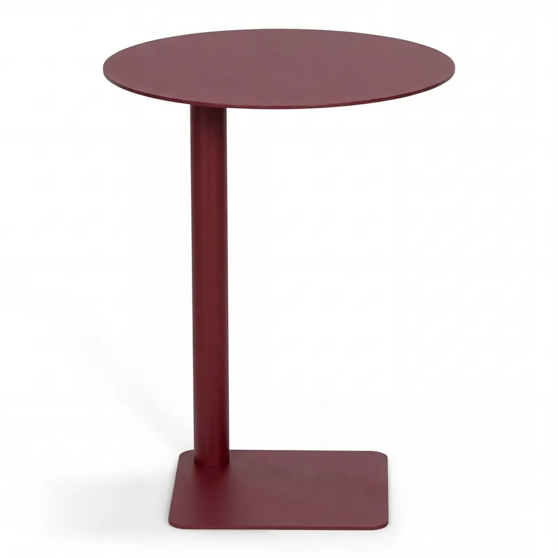 bijzettafel Sunny 50 - Ø 40 - Staal fra Spinder Design i Burgundy – produktbillede