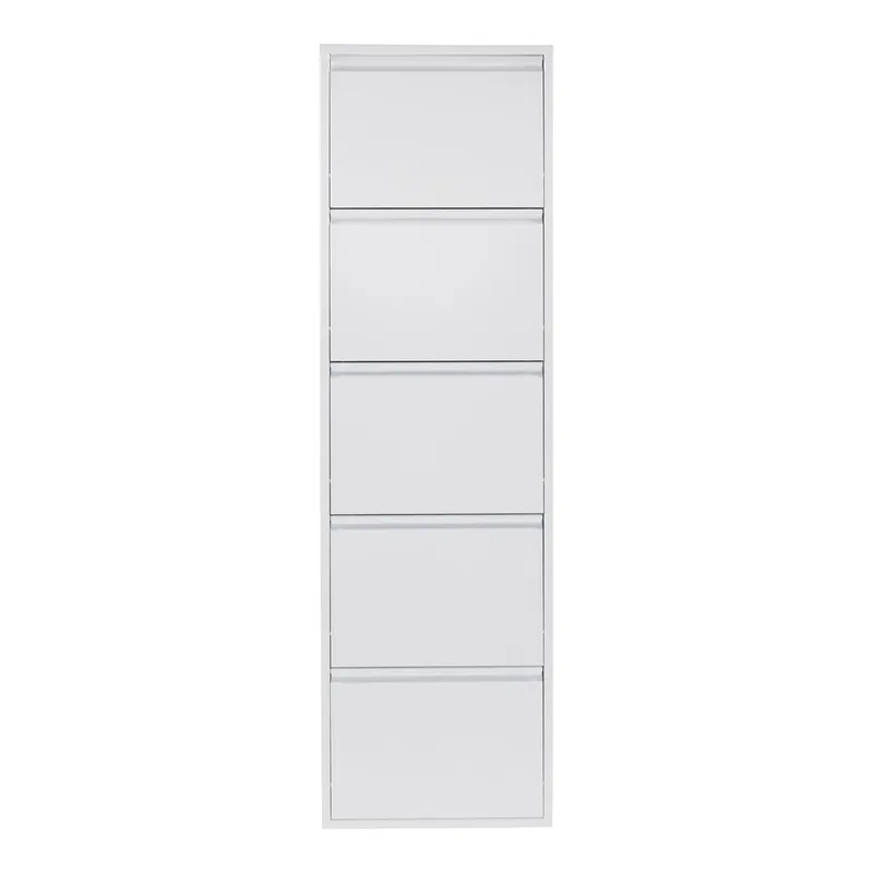 Billy Schuhschrank, 5-Türen, rechteckig, weißer Stahl (50x169) van Spinder Design – productfoto