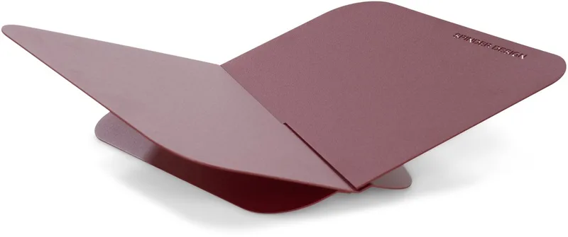 boekenstandaard Atalanta - Staal från Spinder Design i Burgundy – produktbild