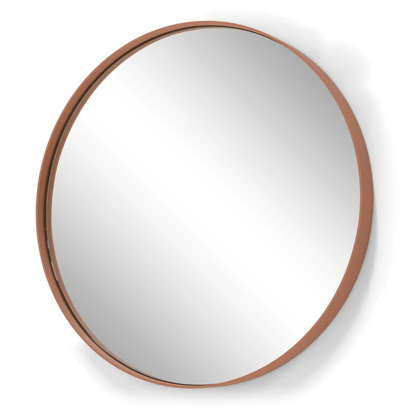 Donna Wandspiegel von Spinder Design, rund mit Spiegelglas und Terrakotta-Stahl, Ø60 cm van Spinder Design – productfoto