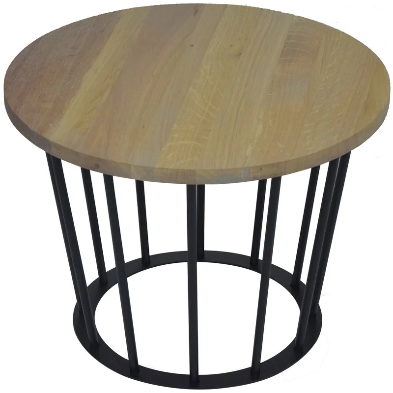 Framer Salontafel Zwart/Eiken - ø 50 cm de Spinder Design en Marron – photo du produit