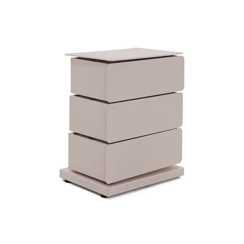 Joey Kommode mit 3 Schubladen, seidig-taupefarbener Stahl, Spinder Design by Spinder Design – product photo