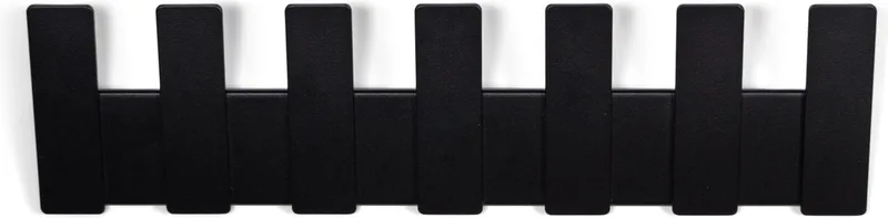 kapstok Angle 7 - 7 haken - Staal von Spinder Design in Schwarz – Produktfoto