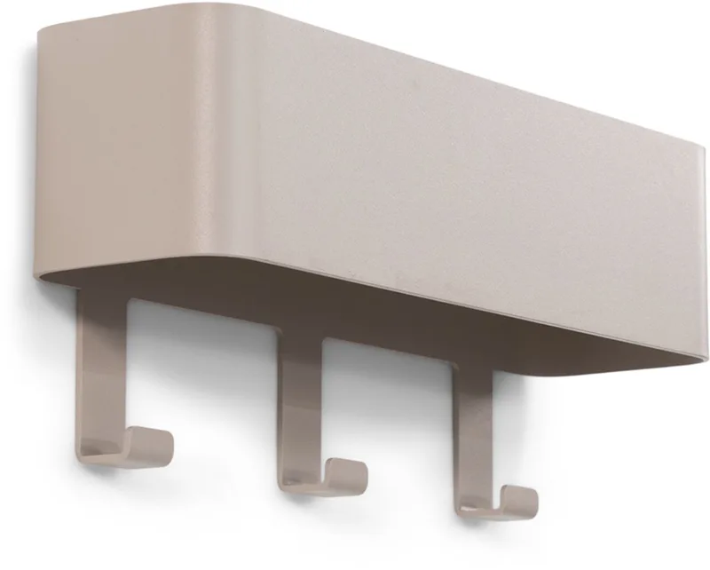 kapstok Dax Play 3 - 3 haken - Staal från Spinder Design i Silky Taupe – produktbild