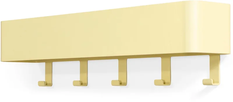 kapstok Dax Play 5 - 5 haken - Staal by Spinder Design in Butter Yellow – product photo