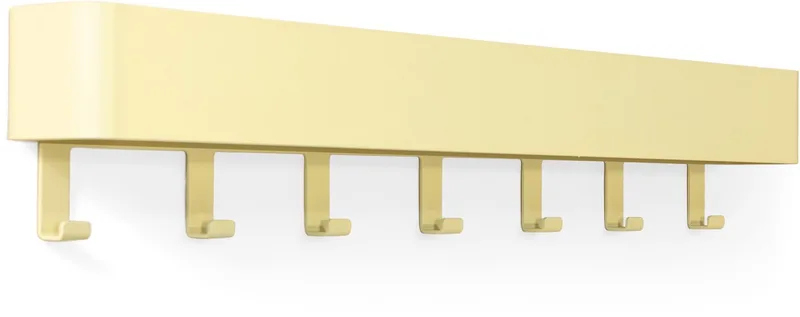 kapstok Dax Play 7 - 7 haken - Staal van Spinder Design in Butter Yellow – productfoto