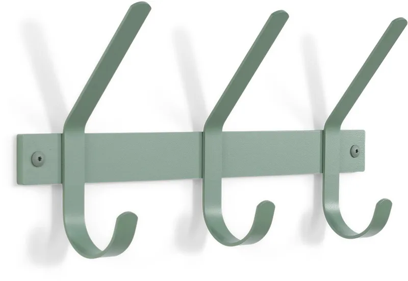 kapstok Dexter 3 - 3 haken - Staal van Spinder Design in Dusty Green – productfoto