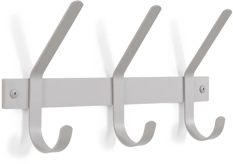 kapstok Dexter 3 - 3 haken - Staal van Spinder Design in Silky Taupe – productfoto