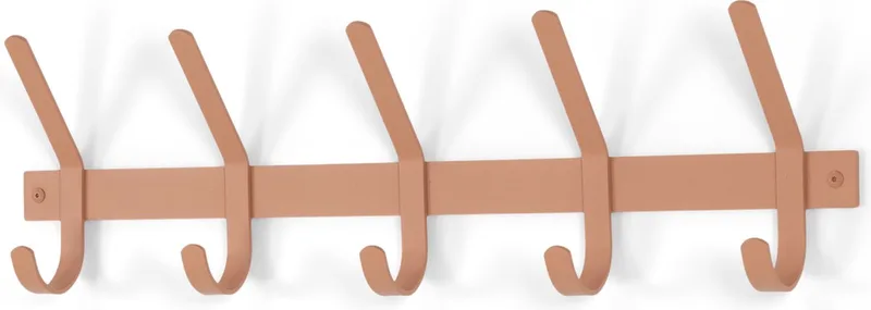 kapstok Dexter 5 - 5 haken - Staal von Spinder Design in Clay Terra – Produktfoto
