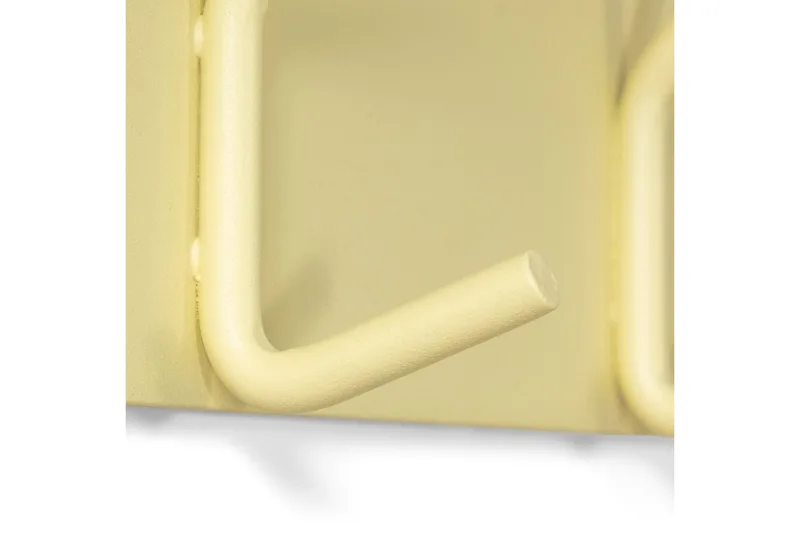 kapstok Fusion 3 - 3 haken - Staal de Spinder Design en Butter Yellow – photo du produit 4 sur 5