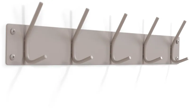 kapstok Fusion 5 - 5 haken - Staal fra Spinder Design i Silky Taupe – produktbillede