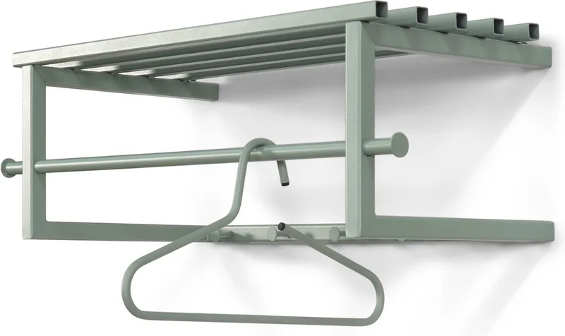 kapstok Marco - 5 haken - Staal van Spinder Design in Dusty Green – productfoto