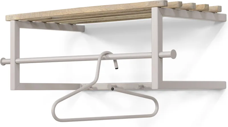 kapstok Marco - Eiken - 5 haken - Staal från Spinder Design i Silky Taupe – produktbild