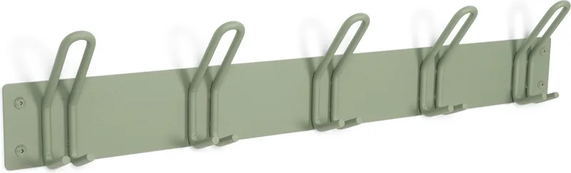 kapstok Miles 5 - 15 haken - Staal van Spinder Design in Dusty Green – productfoto