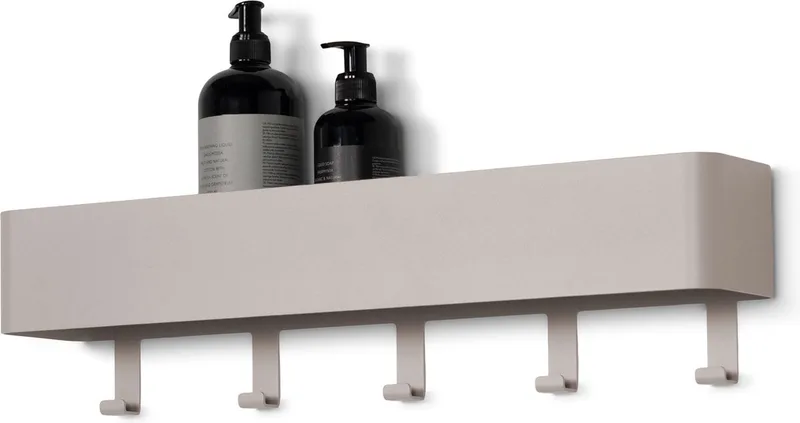 kapstok Multi 5 - 5 haken - Staal van Spinder Design in Silky Taupe – productfoto