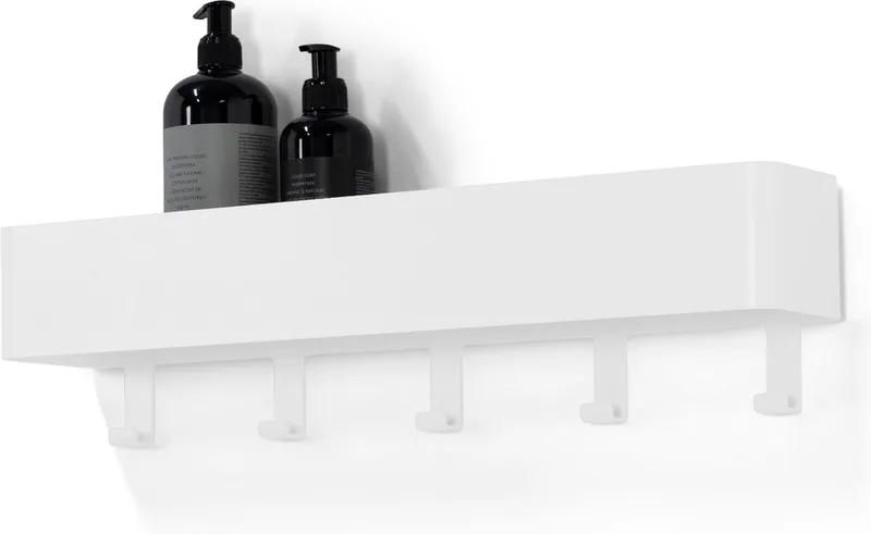 kapstok Multi 5 - 5 haken - Staal van Spinder Design in Wit – productfoto