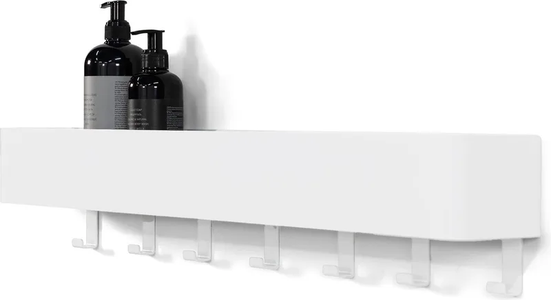 kapstok Multi 7 - 7 haken - Staal by Spinder Design in White – product photo