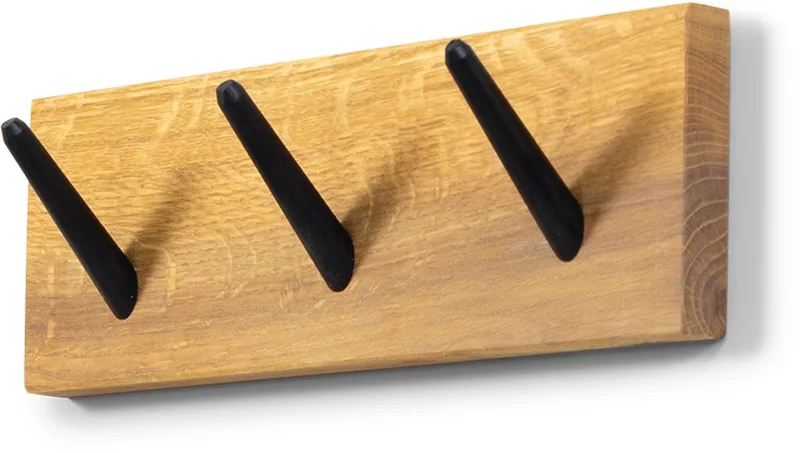 kapstok Nub 3 - Eiken - 3 haken - Eikenhout by Spinder Design in Natural – product photo