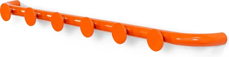 kapstok Retro 6 Kapstok - Pure Orange - 6 haken - Staal von Spinder Design in Orange – Produktfoto